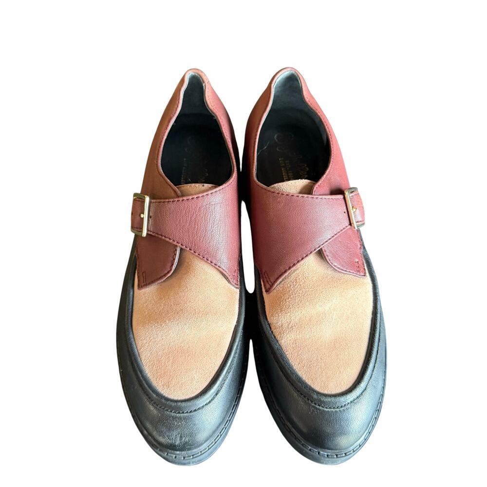 Seychelles Women's Catch Me Monk Strap Loafer Lug Sole Buckle Multi Leather - 7 - Picture 4 of 10